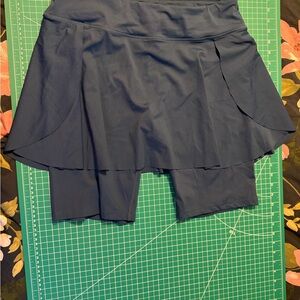 Women's Navy Skirt with long Length Shorts